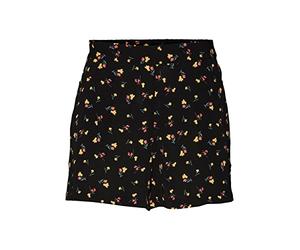 Noisy May Women's Nmclara Smiley Nw Noos Shorts, Black/AOP: Flower, S