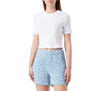 Noisy may Women's Nmclara Smiley Nw Shorts Noos, Cerulean/AOP:Flower, XS