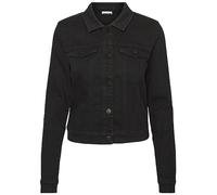 NOISY MAY Women's Nmdebra L/s Wash Denim Jacket Noos, Black (Black Black), 14 (Size: Large)