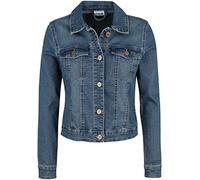 NOISY MAY Women's NMDEBRA LS DENIM JACKET NOOS Jacket, Blue (Medium Blue Denim), (Manufacturer size: Large)
