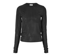 Noisy may Women's Nmjudith L/S Mesh Top Bg Noos Shirt, Black, L