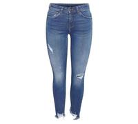 Noisy may Women's Nmkimmy Nw Destroy ANK Skny Az369db Noos Jeans, Dark Denim Blue, 25W x 32L