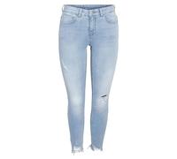 Noisy may Women's Nmkimmy Nw Destroy ANK Skny Az370lb Noos Skinny fit Jeans, Light Blue (Light Blue Denim), 30W x 32L