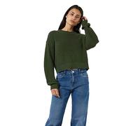 Noisy may Women's Nmmaysa L/S O-Neck Knit Noos Sweater, Kombu Green, L