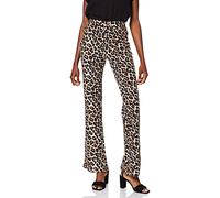 Noisy may Women's Nmpasa Hw Flared Pants Bg Noos, Beige/Black, XL
