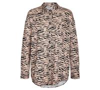Noisy may Women's Nmripple L/S Oversized Shirt WVN Noos Long Sleeve Blouse, Nomad/AOP: Black, S