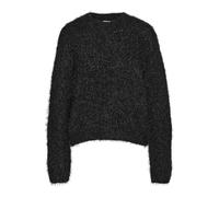 NOISY MAY Women's Nmsassy L/S O-Neck Knit FWD Noos Pullover Sweater, Black (Black-2), S