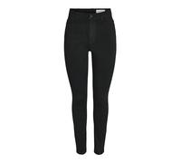 Noisy may Women's Nmsolly Hw Skinny Jeans Vi412bl Noos fit, Black, 32W x 32L