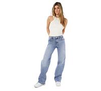 Noisy May Womens Nmyolanda Nw Wide Az236lb Noos Jeans, Light Blue (Light Blue Denim), 28W / 32L UK