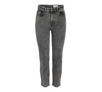Noisy May Moni Straight Ankle Az391dg High Waist Jeans Grey 32 / 32 Woman