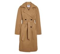 Noisy May Womens Trench Long Coat Ladies Classic Lapel Belted Overcoat Jacket