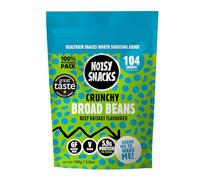 Noisy Snacks - Beef Brisket Crunchy Broad Beans, Great Taste Award Winning, Hint of Salt & Spicy, Healthy Low Calorie Snack, High Protein & Fibre, Vegan, Gluten Free, Palm Oil Free 7 x 100g Recyclable