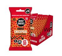 Noisy Snacks - Piri Mango Coated Chickpeas, Full of Flavour, Hints of Paprika Herbs and Lemon, Healthy Low-Calorie Snack, High Portein and Fibre, Vegan Friendly, Palm Oil Free 10 x 25g Recyclable