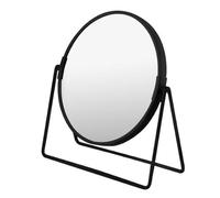 Noix de Coco Luxury Swivel Chrome Mirror | Double-sided Magnification | Portable & Travel Friendly | Premium Chrome Finish, Durable | Space-saving design for Bedroom, Bathroom (Black)