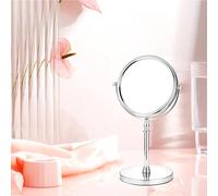Noix de Coco Premium Double-Sided Vanity Mirror | Luxury Round Finish | Anti-Slip Base for Dressing Tables & Desks | Makeup & Cosmetic Design for Bathroom & Bedroom (7 Inch / 10x Magnification)