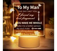 NOJGAC Boyfriend Gifts Night Light, Acrylic Night Light Boyfriend Birthday Gifts, Unique Birthday Gifts Touching Words for Him for Valentines Day, Birthday, Anniversary