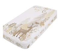 NoJo Deer to My Heart Tan, Brown & White Tree Leaf 100% Cotton Photo Op Fitted Crib Sheet, Tan, Grey, Brown, White