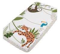 NoJo Jungle Gym Green, Brown, & Grey 100% Cotton Photo Op Nursery Fitted Crib Sheet, Grey, Green, White, Brown