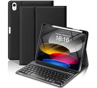 NOKBABO for iPad 11th 10th Generation Case with Keyboard, Magnetic Wireless Detachable Folio case with Pencil Holder, Keyboard for iPad 11th(A16,2025) & ipad 10th Generation(2022) - Black