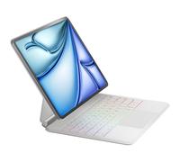 NOKBABO for iPad Air 11 inch case with Keyboard 2024 (M2), Magic-Stand, 7-Color Backlit, Magic Keyboard for iPad Pro 11 (4th/3rd/2nd/1st) & iPad Air 10.9 inch 6th/5th/4th - White