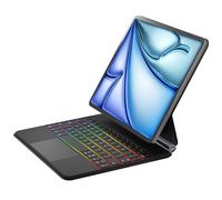 NOKBABO for ipad air 11 inch case with Keyboard(M3/M2) & Magic Keyboard ipad pro 11 (4th/3rd/2nd/1st), Magic-Stand, 7-Color Backlit, Built-in Trackpad, Stand for iPad Air 5th/4th 10.9" - Black