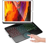 NOKBABO iPad 9th Generation Case with Keyboard and Touchpad 360 Rotating 7 Color Backlight and Portecray for iPad 9th8e7th Generation 10.2 and iPad Air 3rd GenerationiPad Pro 10.5 -