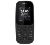 Nokia 105 Black Single/Dual Sim 2G Basic Button Mobile Unlock Phone Radio Torch