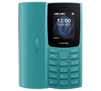 Nokia 105 2G Feature Phone with long-lasting battery, 12 hours of talk-time, wireless FM radio, large display, and tactile keyboard, Dual Sim - Cyan