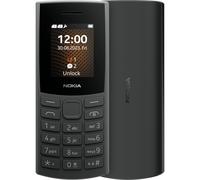 Nokia 105 4G 2. Edition (2024) (1.77 inch display, removable 1450mAh battery, 128MB memory expandable, Bluetooth 5.0, USB Type-C, 3.5mm jack socket, dual SIM, IP54, FM radio) Carbon Carbon