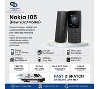 Nokia 105 (New 2023 Model) - 1.8" IPS Display - Dual Sim - Basic Phone Fm radio