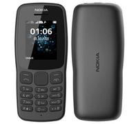 Nokia 106 Dual Sim Dark Grey 2G Unlocked Sim Free Basic Big Button Mobile Phone.