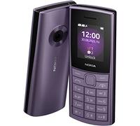 Nokia 110 4G Feature Phone With Camera, Bluetooth, FM radio, MP3 player, MicroSD, Long-Lasting Battery, and Pre-loaded Games, Dual Sim - Purple
