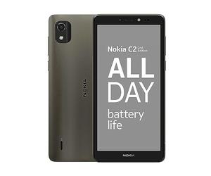Nokia C2 2nd Edition 5.7” Smartphone with all-day battery life, 5MP & 2MP cameras, Android 11 (Go edition), MicroSD card slot supports up to 256GB, 2 years quarterly security updates, Dual SIM - Grey