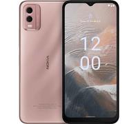 Nokia C32 6.5” HD+ Smartphone with 4GB RAM/64GB ROM, 50MP/8MP cameras, 5000 mAh 3-day Battery Life, Toughened Glass back, IP52 Rating, Fingerprint sensor & Face unlock, Android 13, Dual SIM - Pink