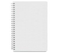 Nokingo Spiral Dot Grid Notebook - A5 Bullet Dotted Journal, 80 Sheets / 160 Pages, 100gsm White Paper, Transparent Hardcover, 14.8X21cm