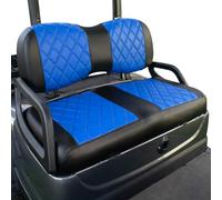 NOKINS Golf Cart YD Diamond Seat Cover Kit, Fit for Yamaha Drive and Yamaha Drive2 OEM Ordinary Seat Cushion, Golf cart Vinyl seat Cover Black (Blue&Black)