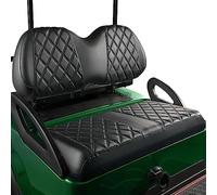 NOKINS P Diamond Seat Cover for Golf Cart Club Car Precedent Original Regular Cushion, No Stapler Required, Golf Cart Vinyl Replacement Front Seat Cover Black Stitching