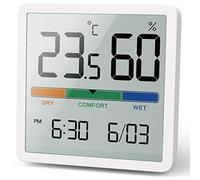 NOKLEAD Hygrometer Indoor Thermometer, Desktop Digital Thermometer with Temperature and Humidity Monitor, Accurate Humidity Gauge Room Thermometer