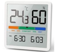 Hygrometer Indoor Thermometer Desktop Digital Thermometer with Temperature and