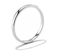 NOKMIT 2mm 4mm 6mm Gold Wedding Bands for Women Men Dainty Gold Silver Tungsten Cigar Band Rings Thumb Pinky Ring High Polish Non Tarnish Comfort Fit Size 4-12, Metal, No Gemstone