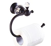 Nokozan Luxury Crystal Series Toilet Paper Holder Wall Mouted, Oil-rubbed Bronze