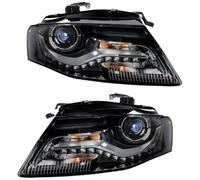 NOKRGQW Front Bumper Headlight For A4 2008-2012 B8 Upgrade LED Headlights Assembly Plug And Play 2PCS