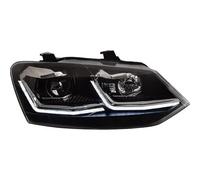NOKRGQW Front Bumper Headlight For Vw For Polo LED Lens Headlight Assembly Conversion
