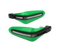 NOKRGQW Motorcycle Handguards For Most Diameter Handlebar ATV Motocross Scooters Moped Motorcycle LED Turn Signal Lights Handguard Covers(Green White-Light)