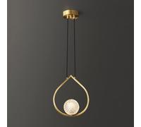 NOKTAI Contemporary Crystal Pendant Light LED Brass Chandelier with Bulb Modern Living Room Bedroom Ceiling Hanging Lamp,Chandelier