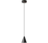 NOKTAI Copper Conical Light, Black Brass Hanging Lamp, Modern Led Chandelier - 6W 4000K, Bedside Chandelier, Simple Suspension Lamps for Dining Room, Corridor