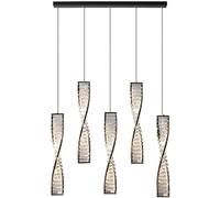 NOKTAI Crystal Chandelier LED Tricolor Dimmable Pendant Light Modern Home Decor Ceiling Hanging Lamp Indoor Suspended Light Fixture,Hanging Light