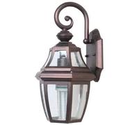 NOKTAI European Traditional Classical Aluminum Outdoor Waterproof Wall Lamp Patio Aisle Corridor Garden Wall Light with Glass Lampshade E27