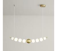 NOKTAI LED Strip Combination of Chandelier - Character Brass Pendant Light Modern Simple Cafe Restaurant Ceiling Pendent Lamp Indoor Home Decoration Lighting,Hanging Light