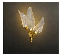 NOKTAI LED Wall Light Interior Crystal Leaf Shape Bedroom Bedside Wall Lamp Indoor Decoration Stairs Aisle Lighting Fixtures